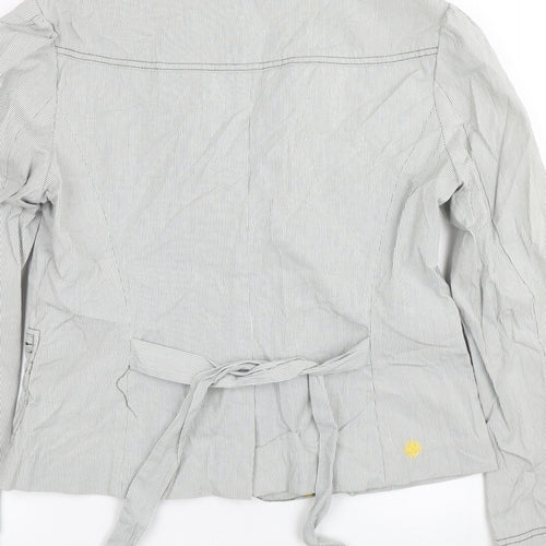 NEXT Womens Grey Striped  Jacket Blazer Size M