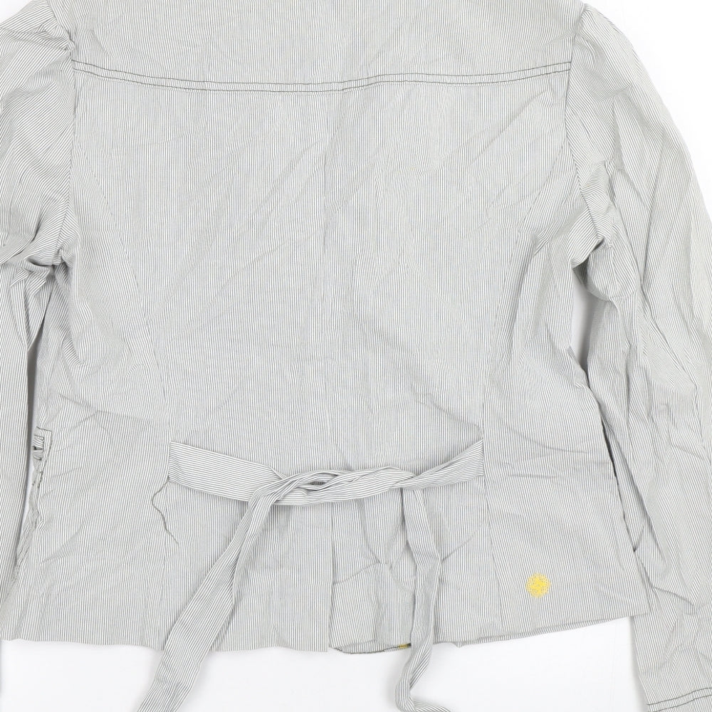 NEXT Womens Grey Striped  Jacket Blazer Size M
