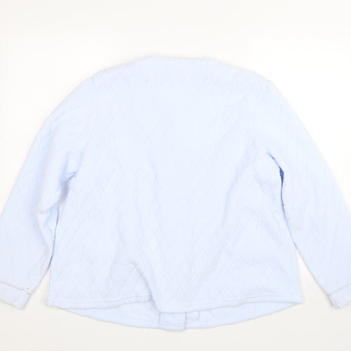 M&S Womens Blue Argyle/Diamond  Top Pyjama Top Size 12