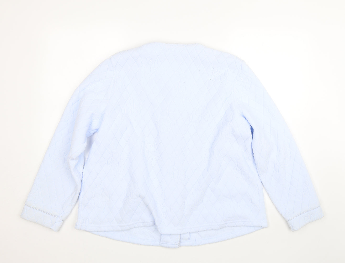M&S Womens Blue Argyle/Diamond  Top Pyjama Top Size 12