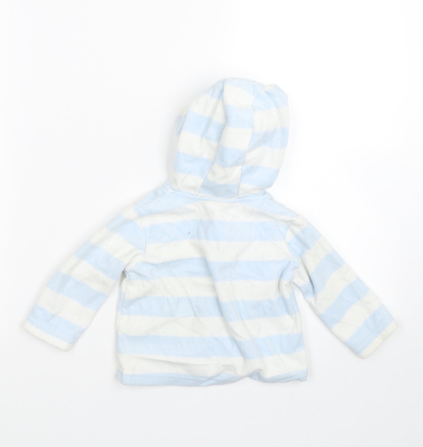 F&F Baby Blue Striped  Full Zip Jumper Size 6-9 Months