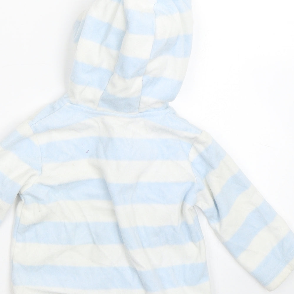 F&F Baby Blue Striped  Full Zip Jumper Size 6-9 Months