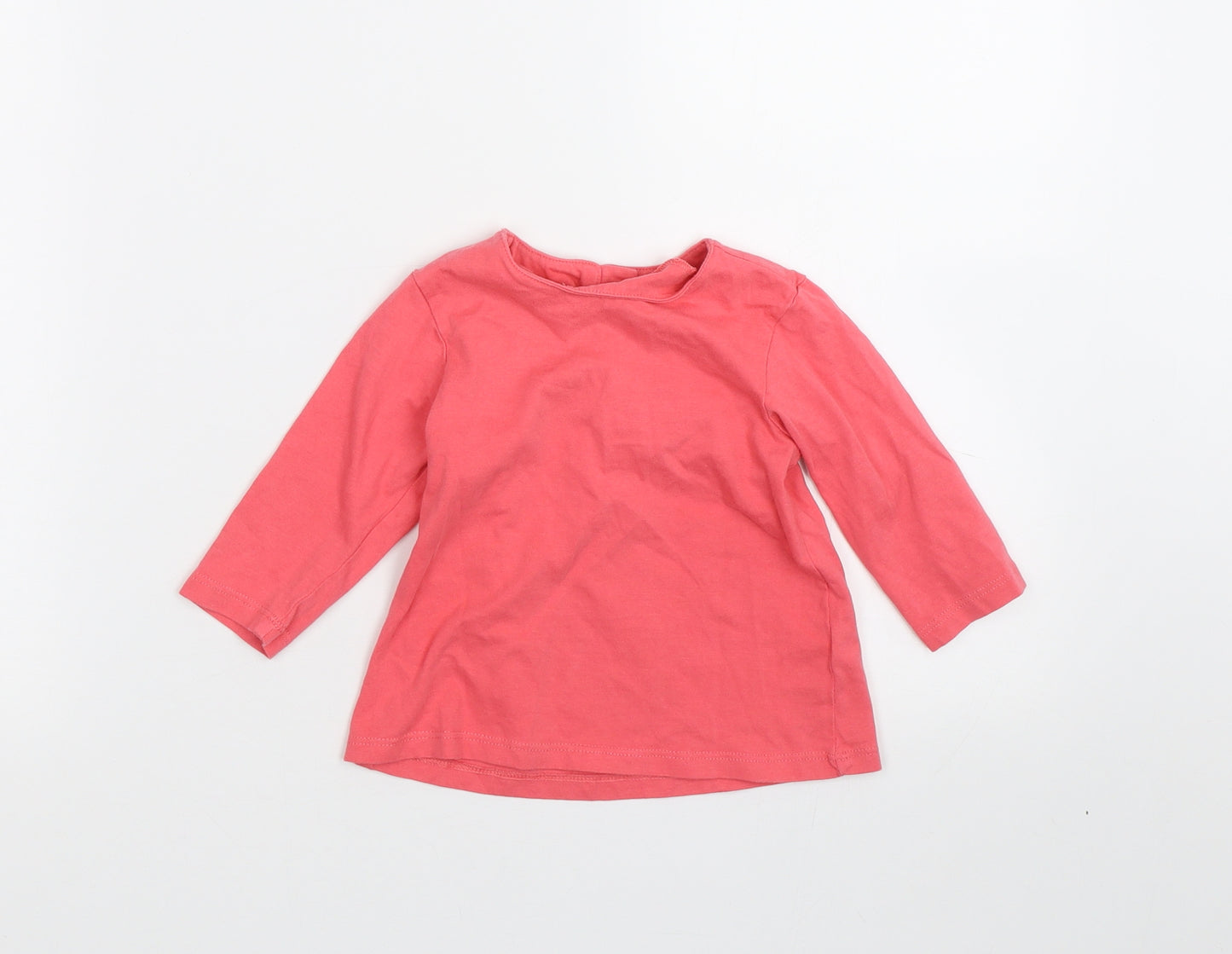 M&S Girls Pink   Basic T-Shirt Size 6-9 Months