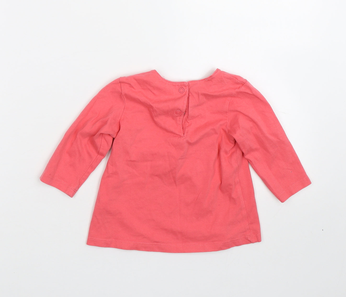 M&S Girls Pink   Basic T-Shirt Size 6-9 Months