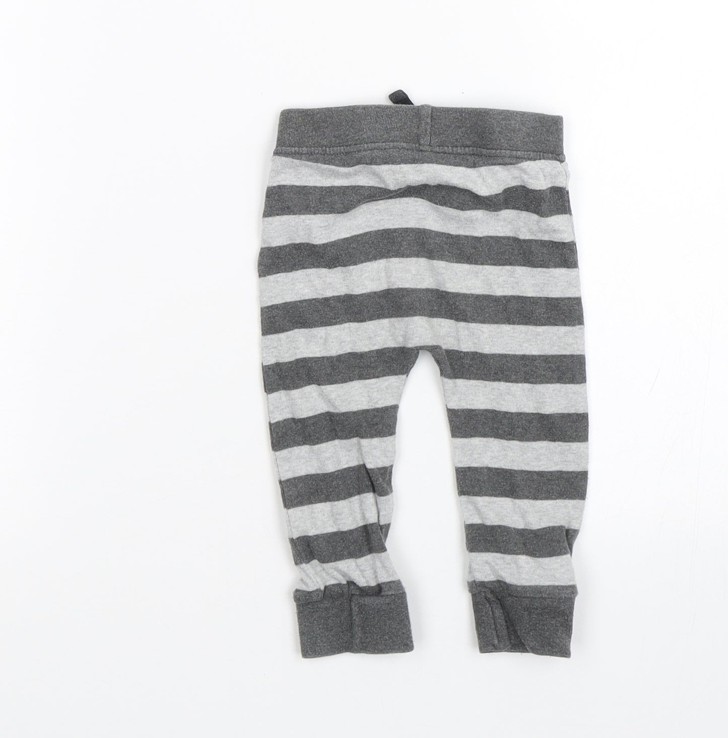 George Boys Grey Striped  Sweatpants Trousers Size 6-9 Months