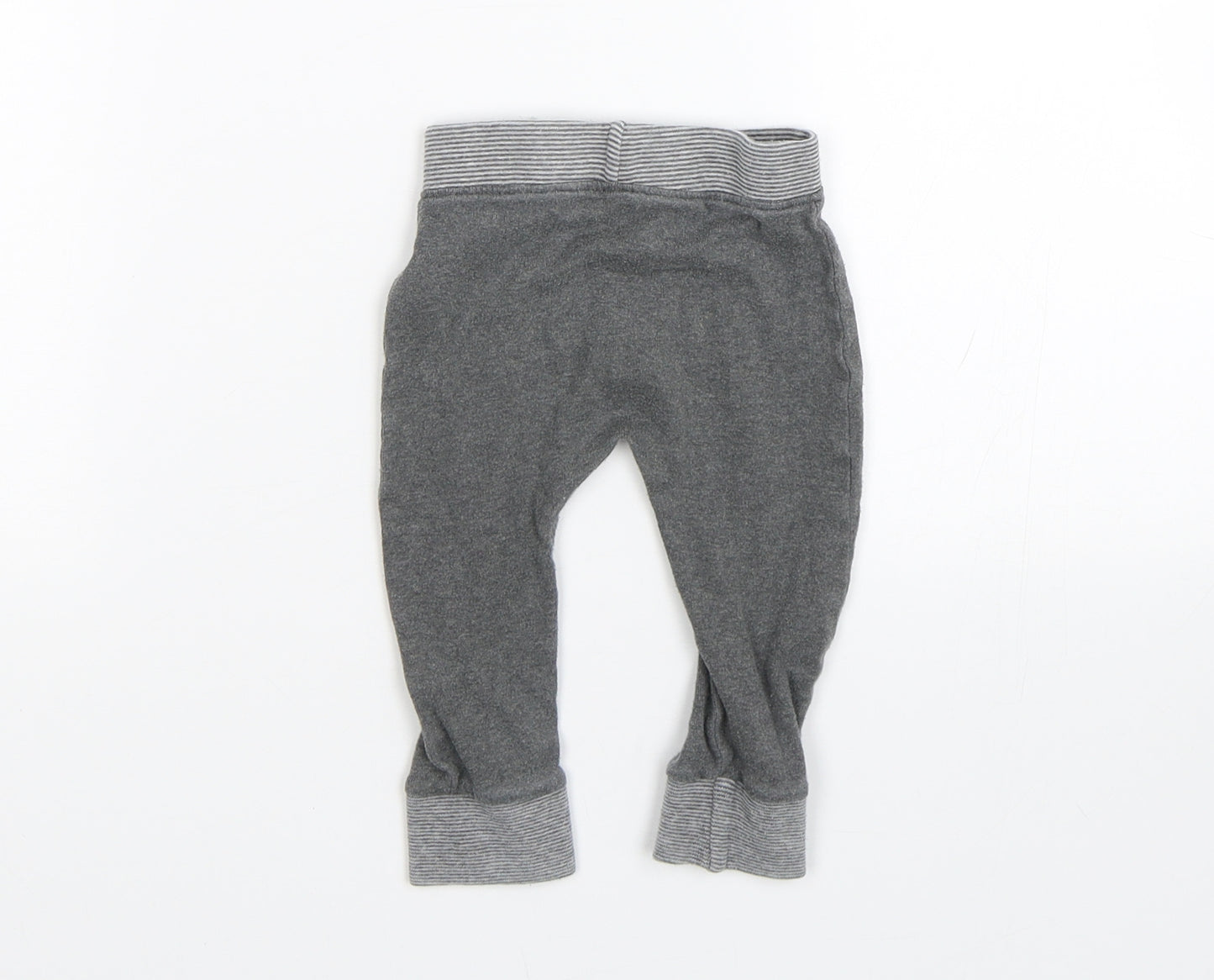 George Boys Grey Striped  Sweatpants Trousers Size 6-9 Months