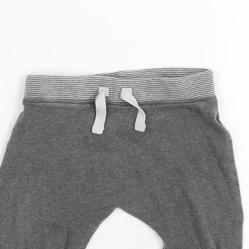 George Boys Grey Striped  Sweatpants Trousers Size 6-9 Months