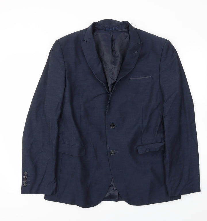 Cedar Wood State Mens Blue Jacket Blazer Size 42