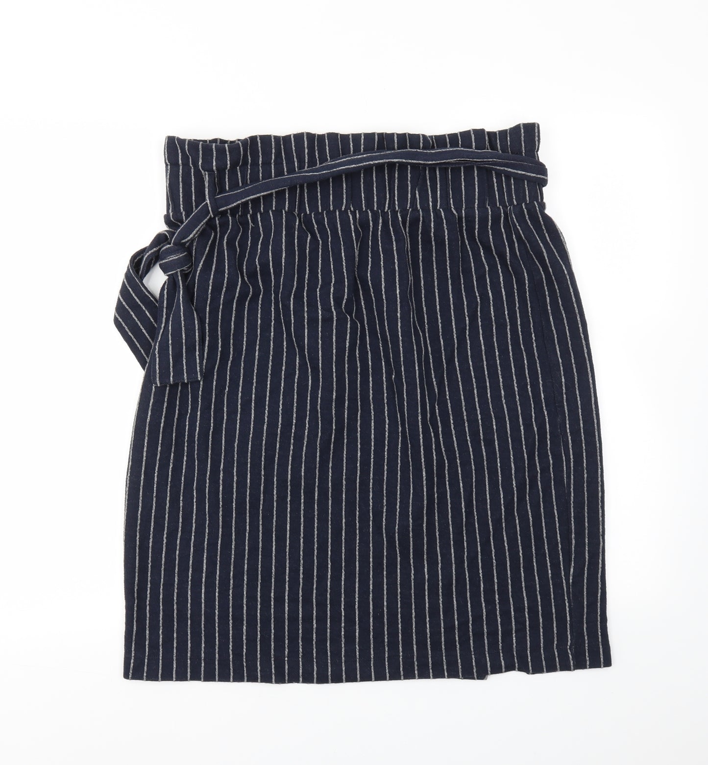 NEXT Womens Blue Striped  A-Line Skirt Size 18  - stretch waistband