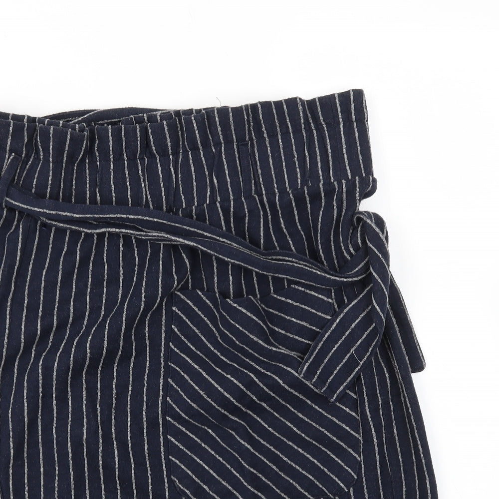 NEXT Womens Blue Striped  A-Line Skirt Size 18  - stretch waistband