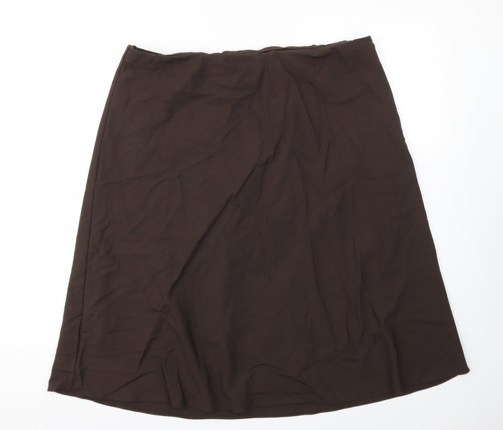 BM Womens Brown Flare Skirt Size 18 - stretch waistband