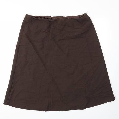 BM Womens Brown   Flare Skirt Size 18  - stretch waistband