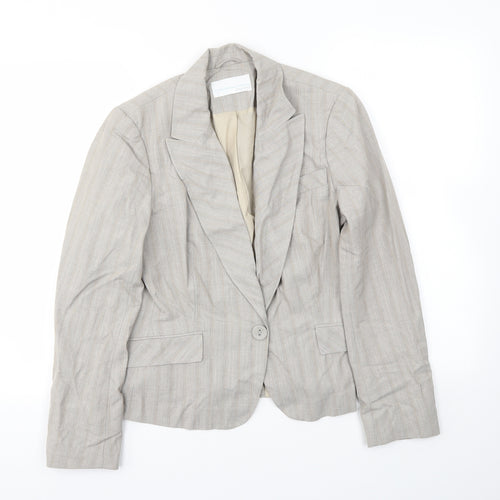 AMARANTO Womens Beige   Jacket Blazer Size 12