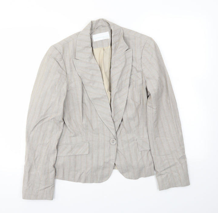 AMARANTO Womens Beige   Jacket Blazer Size 12