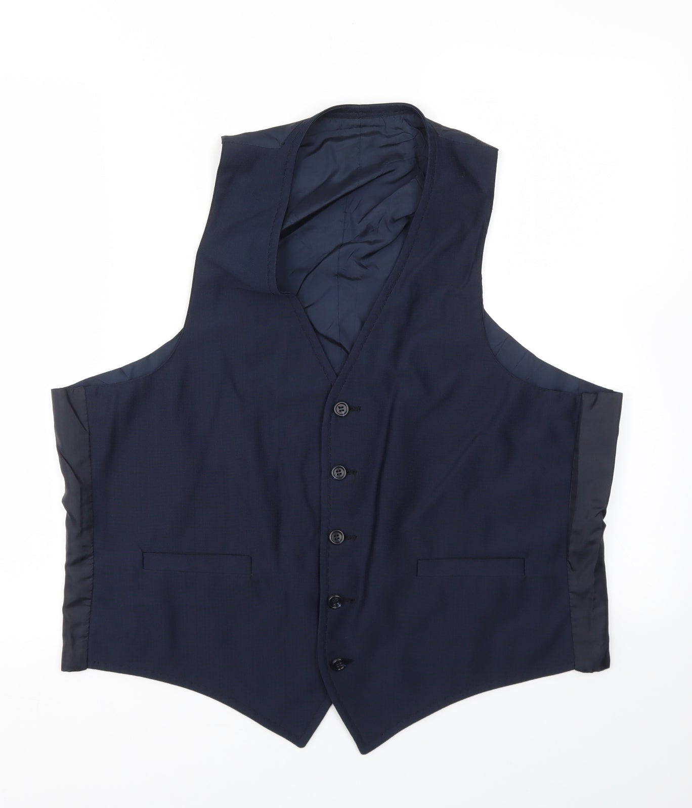 Preworn Mens Blue   Jacket Suit Waistcoat Size 46