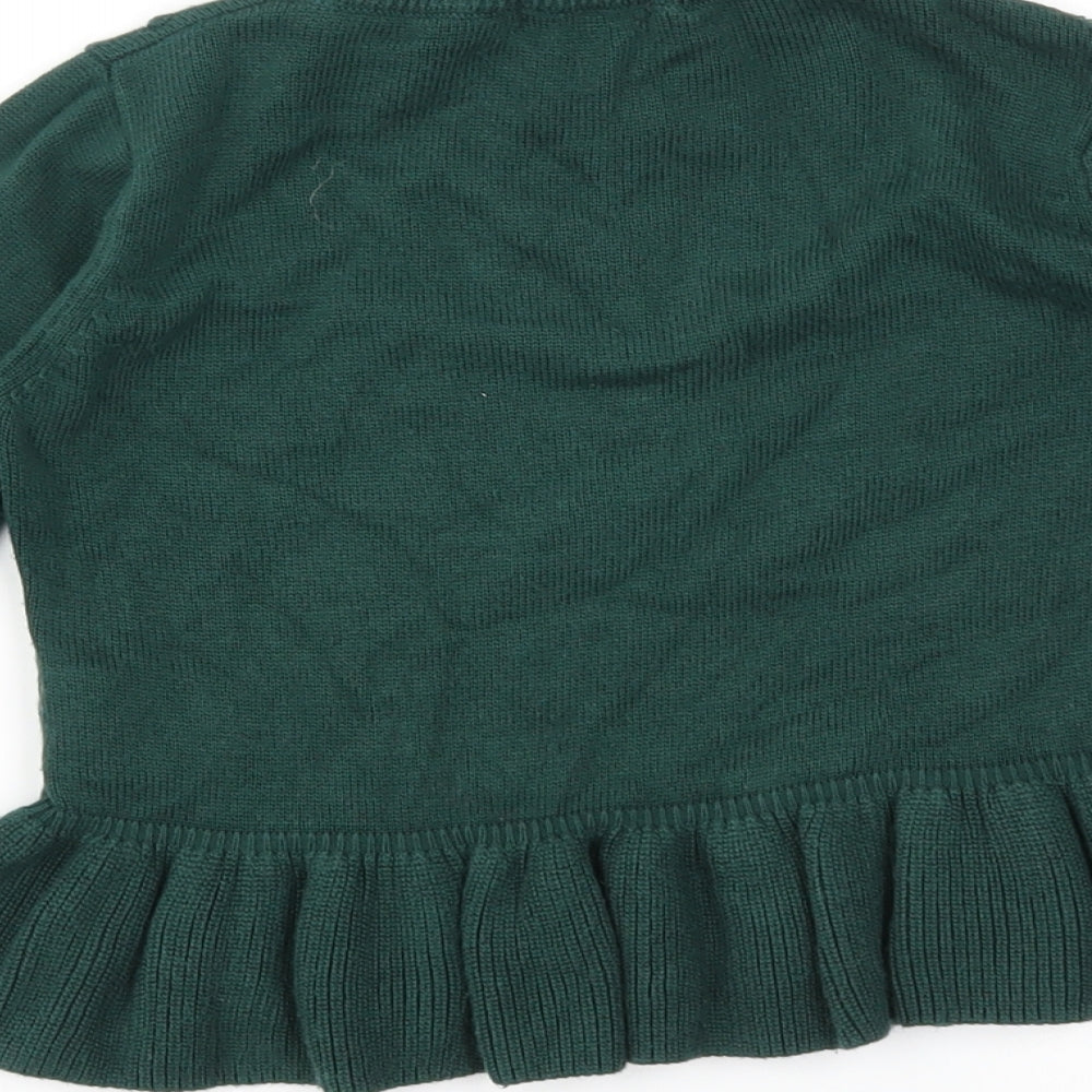 Preworn Girls Green   Basic T-Shirt Size 7 Years