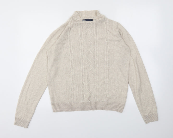 ISLE Womens Beige Pullover Jumper Size S