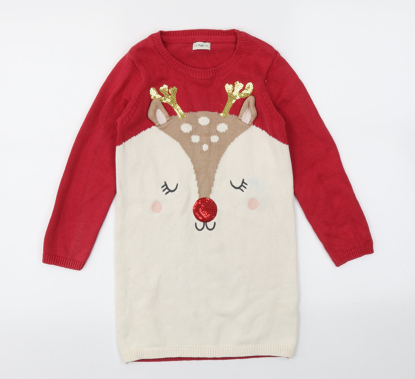 F&F Girls Multicoloured   Fit & Flare  Size 6-7 Years