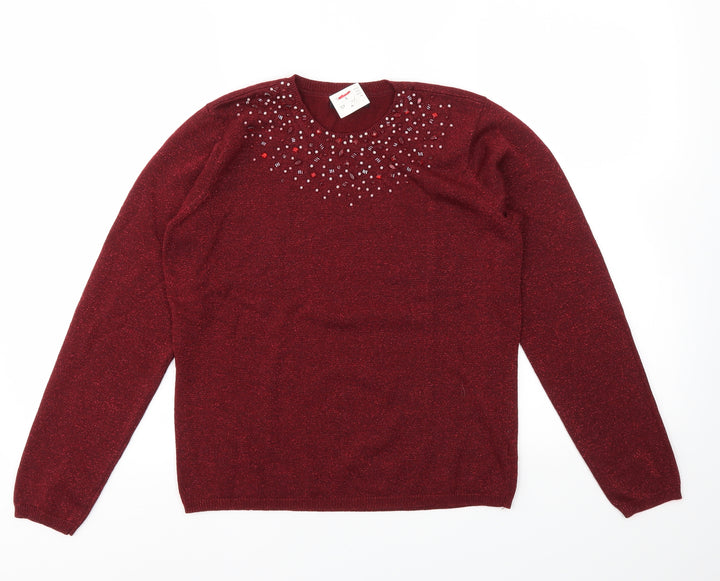 BM Womens Red   Pullover Jumper Size S