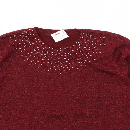 BM Womens Red   Pullover Jumper Size S