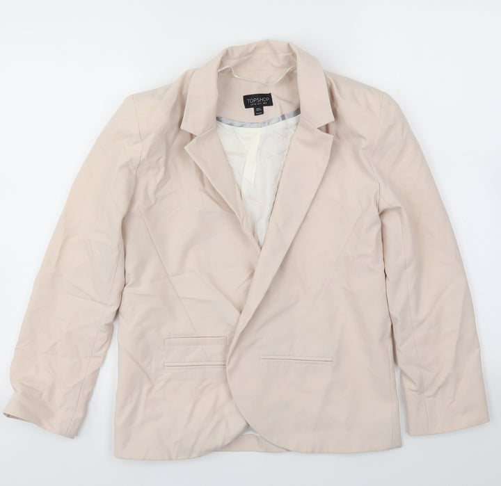 Topshop Womens Pink Jacket Blazer Size 8