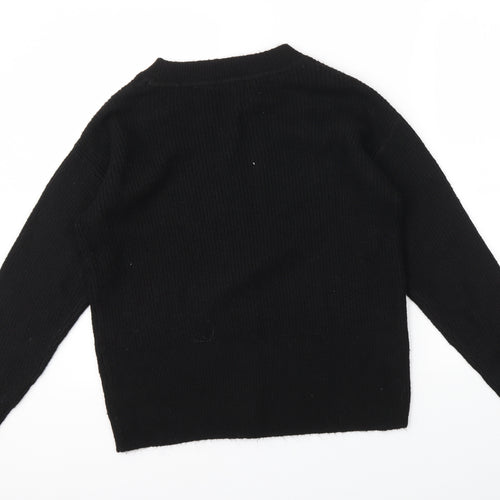 Nutmeg Womens Black   Pullover Jumper Size 8