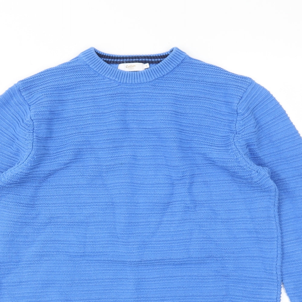Cotton Traders Womens Blue   Pullover Jumper Size S