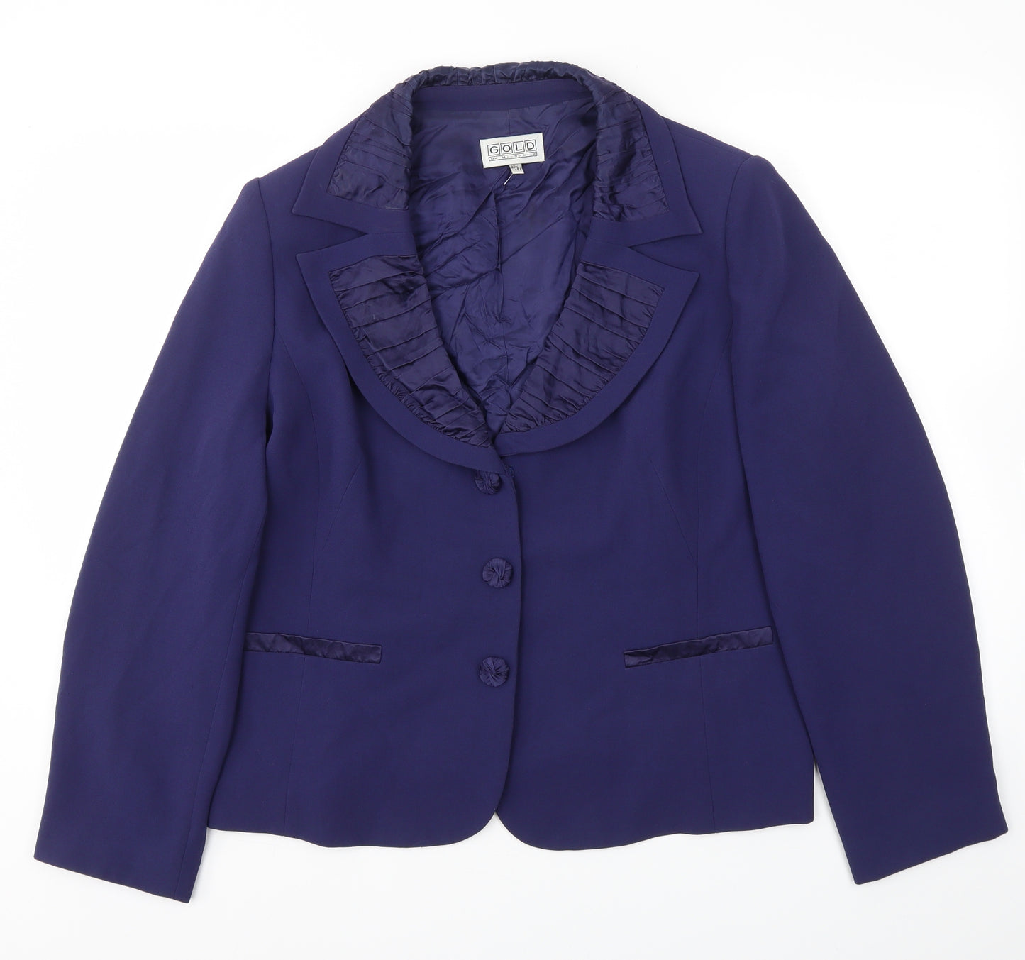 GLOD Womens Blue   Jacket Blazer Size 20