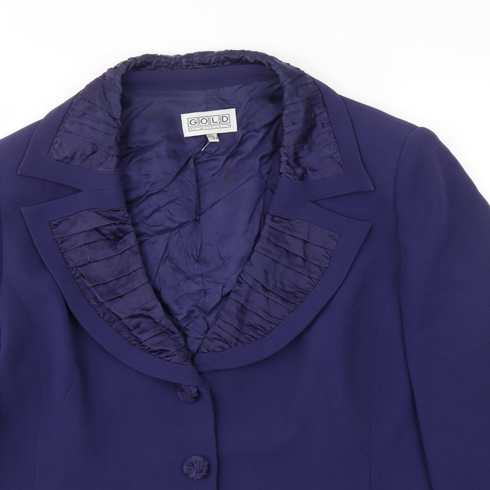 GLOD Womens Blue   Jacket Blazer Size 20