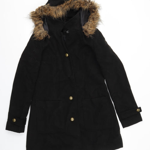 Essentials Womens Black   Jacket Coat Size 10