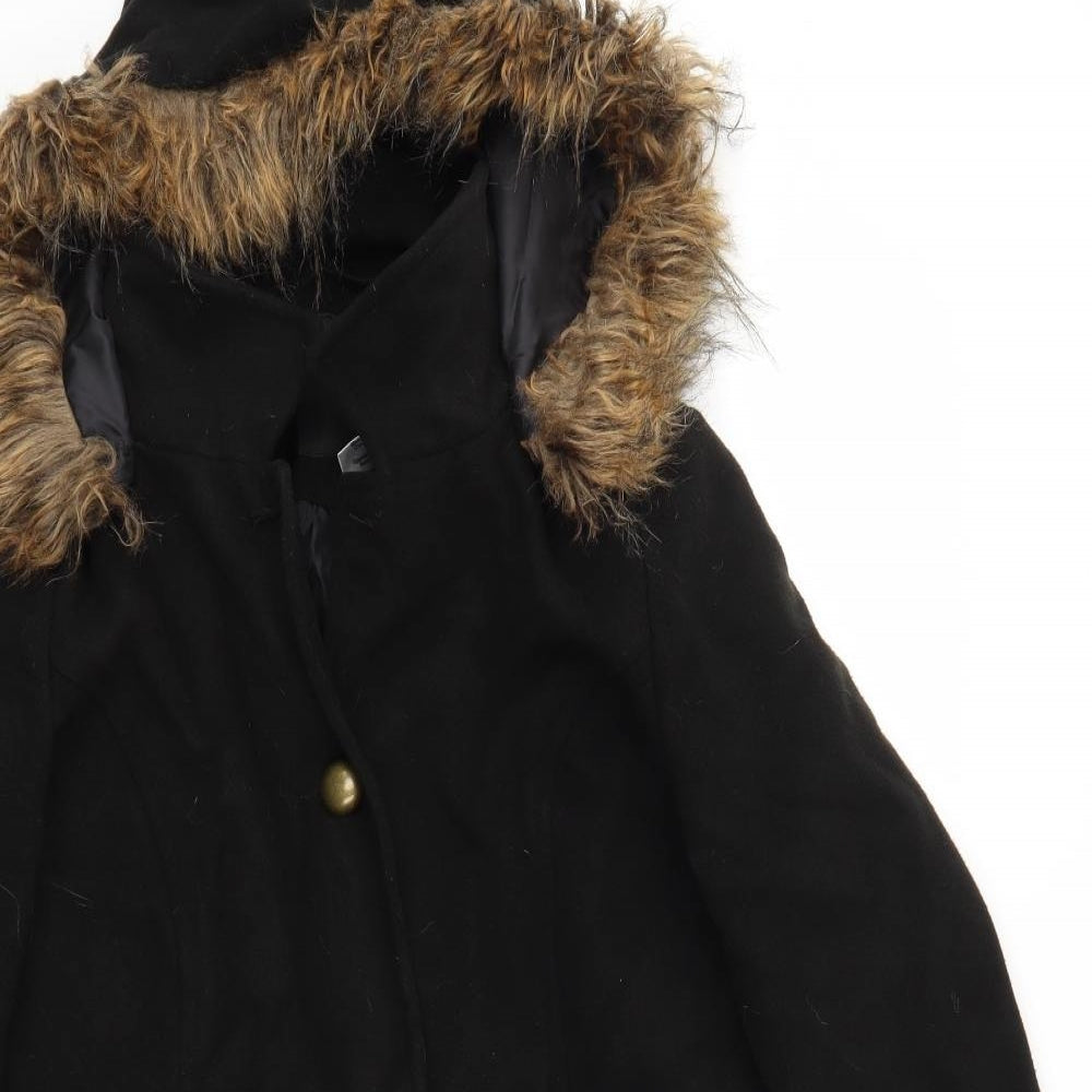 Essentials Womens Black   Jacket Coat Size 10