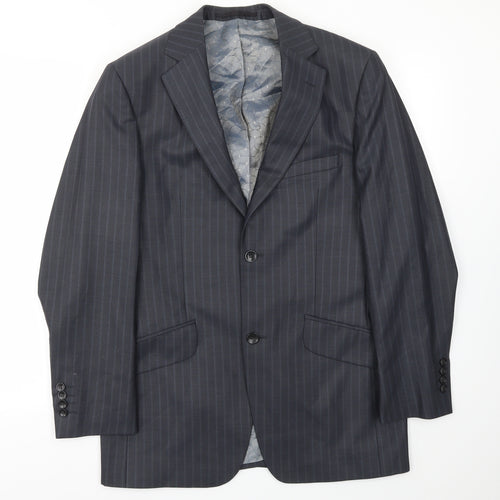 REMUS Mens Blue Striped  Jacket Blazer Size 36