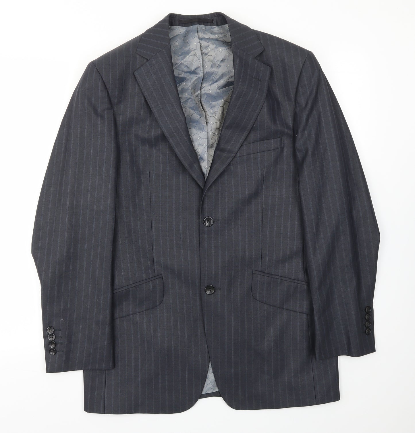 REMUS Mens Blue Striped  Jacket Blazer Size 36