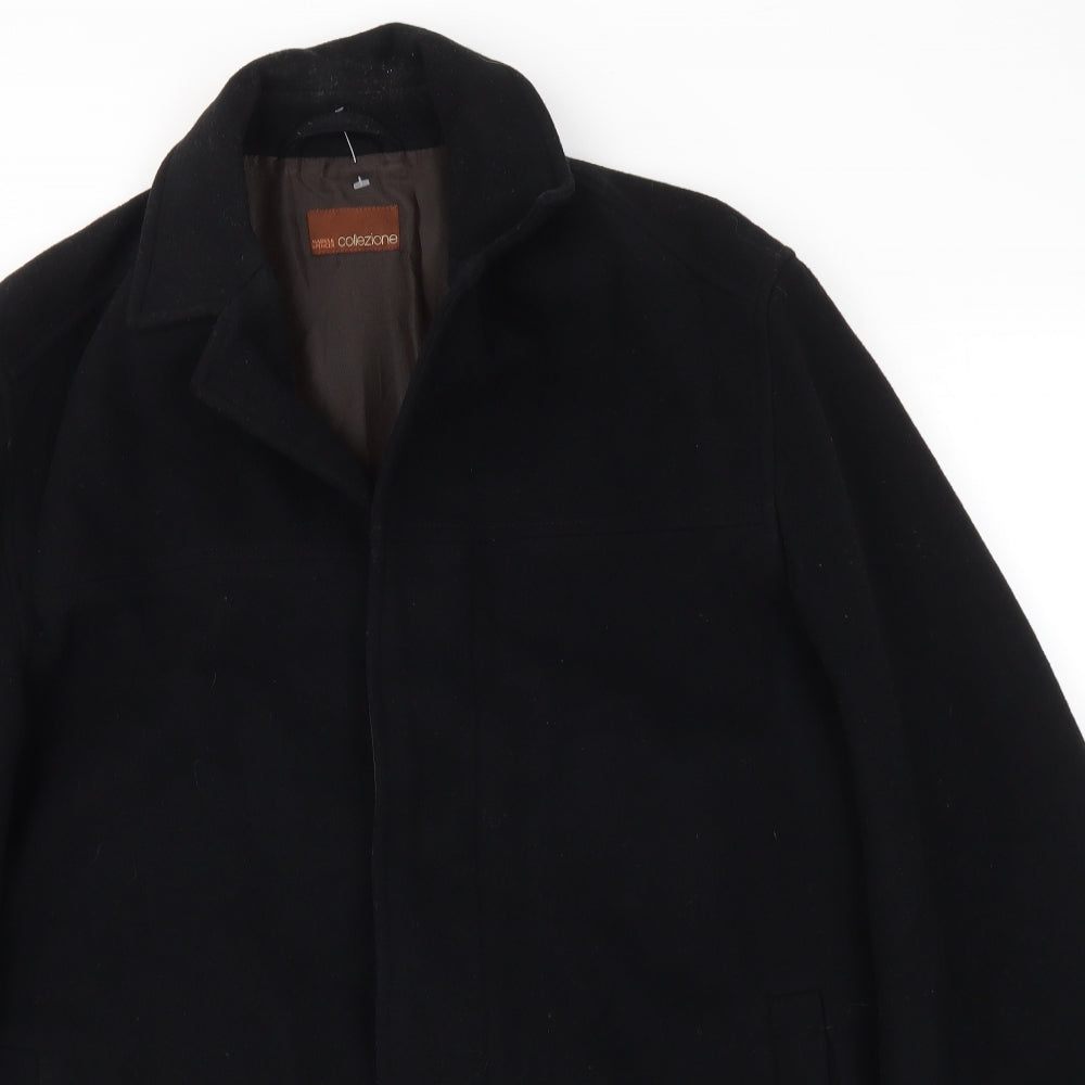 M&S Mens Black   Jacket Coat Size L