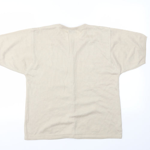 AKAL Womens Beige   Cardigan Jumper Size M