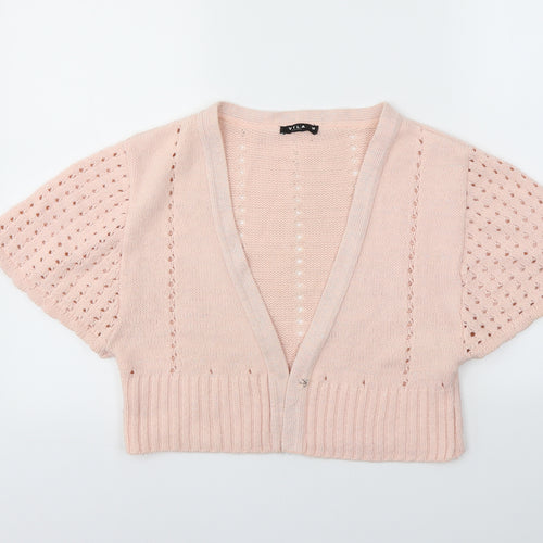 VILA Womens Pink   Cardigan Jumper Size M