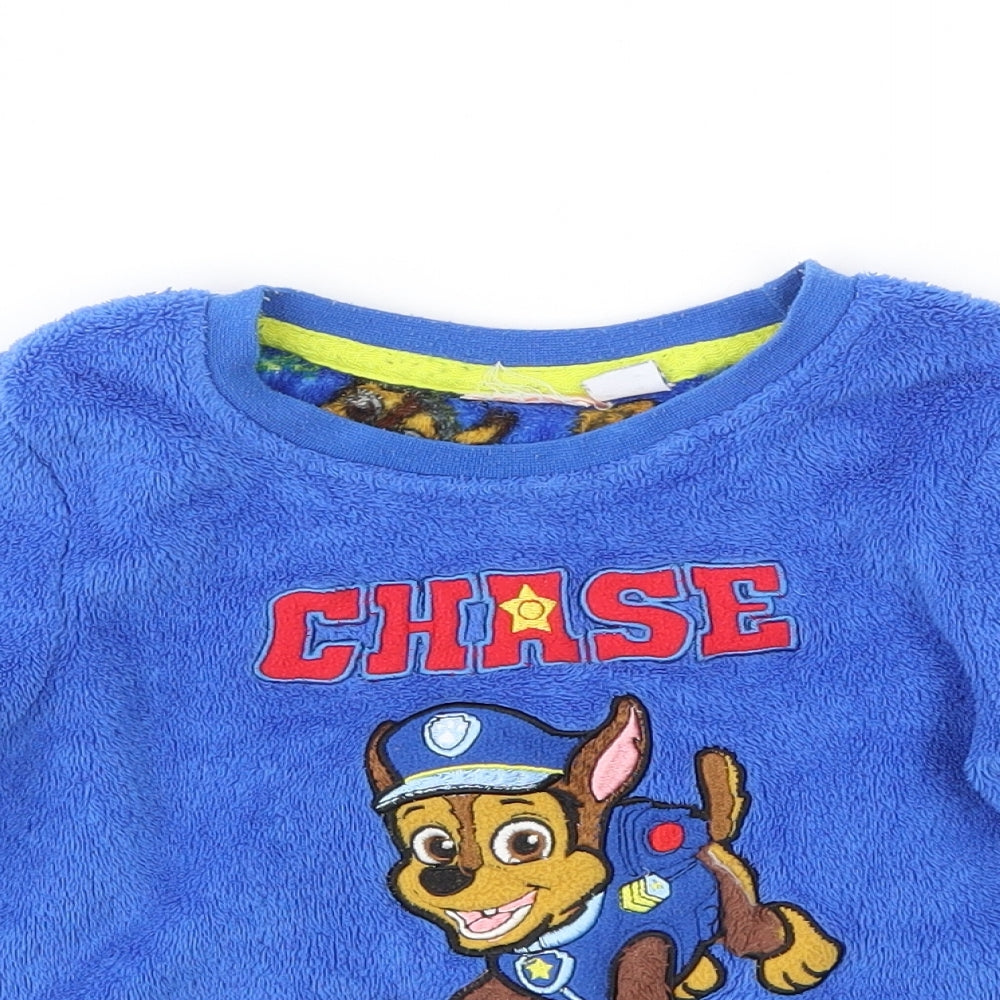 Primark Boys Blue Animal Print   Pyjama Top Size 3-4 Years