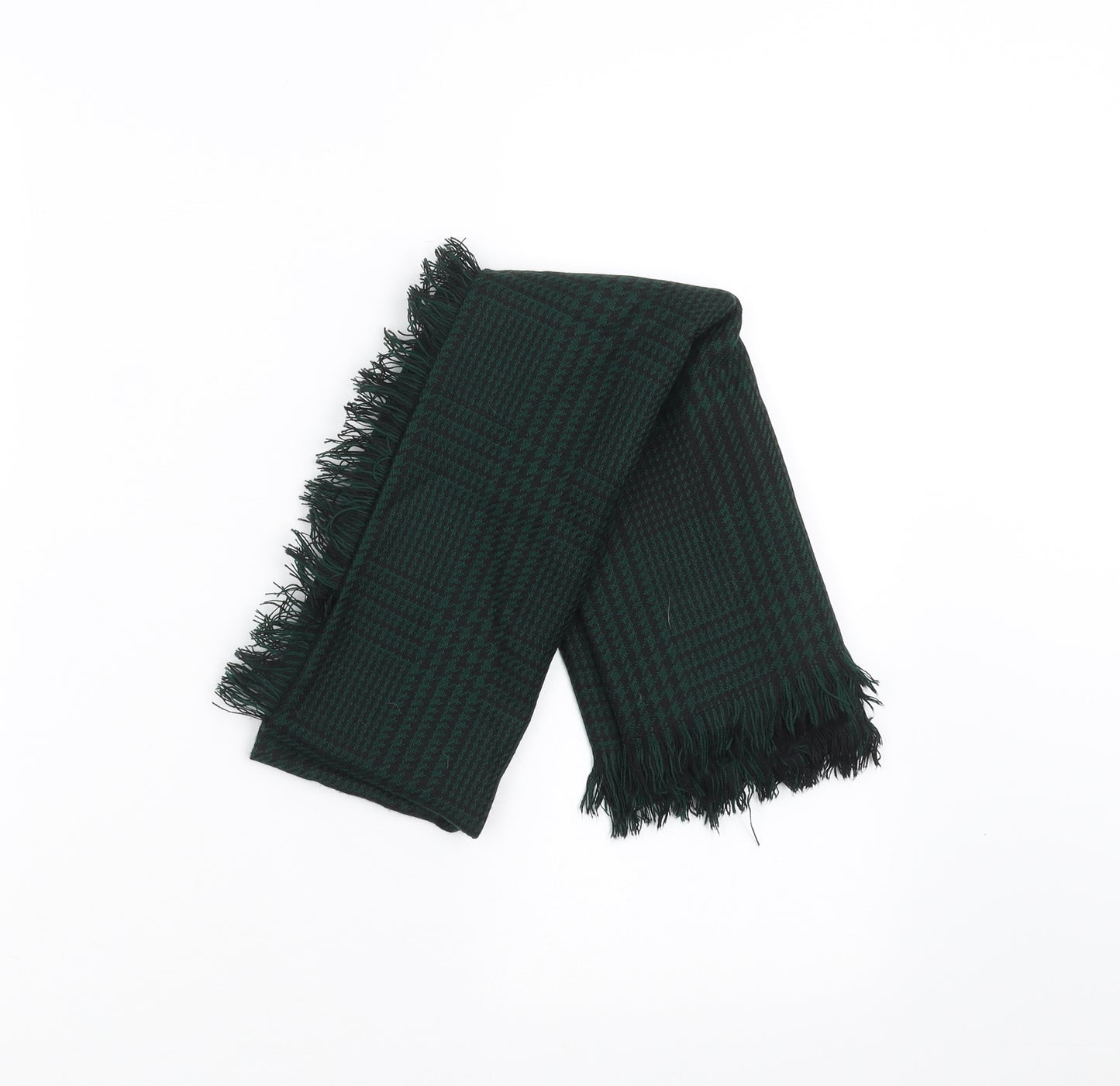 Preworn Womens Green Houndstooth   Shawl/Wrap