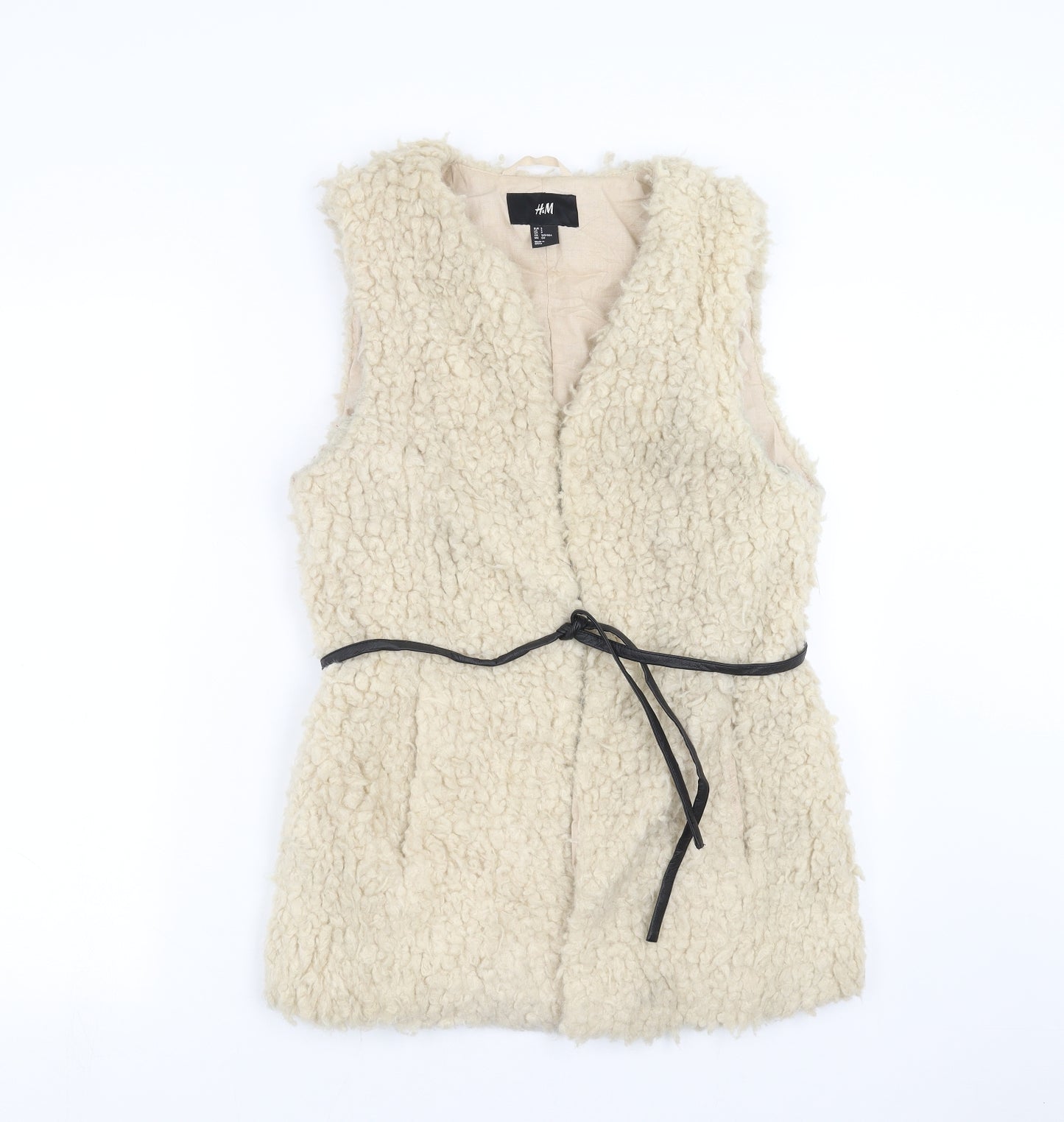 H&M Womens Beige   Gilet Jacket Size S