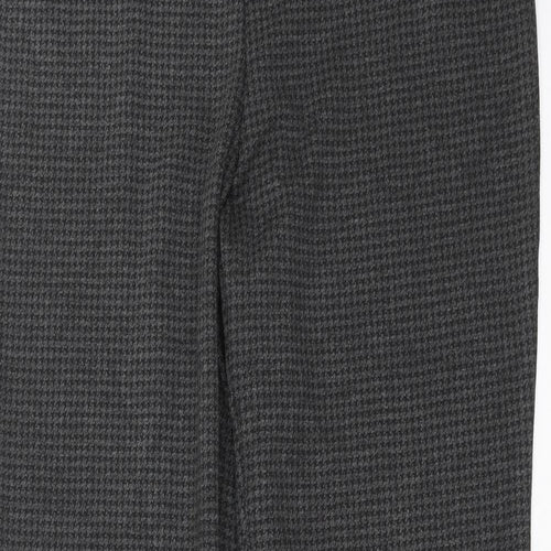 Marks and Spencer Womens Grey Houndstooth  Trousers  Size 12 L32 in