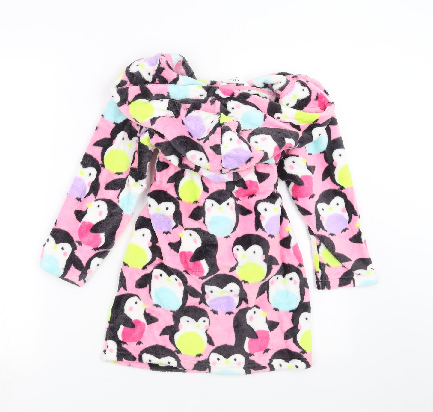 Marks and Spencer Girls Multicoloured Solid  Top Robe Size 5-6 Years  - penguin