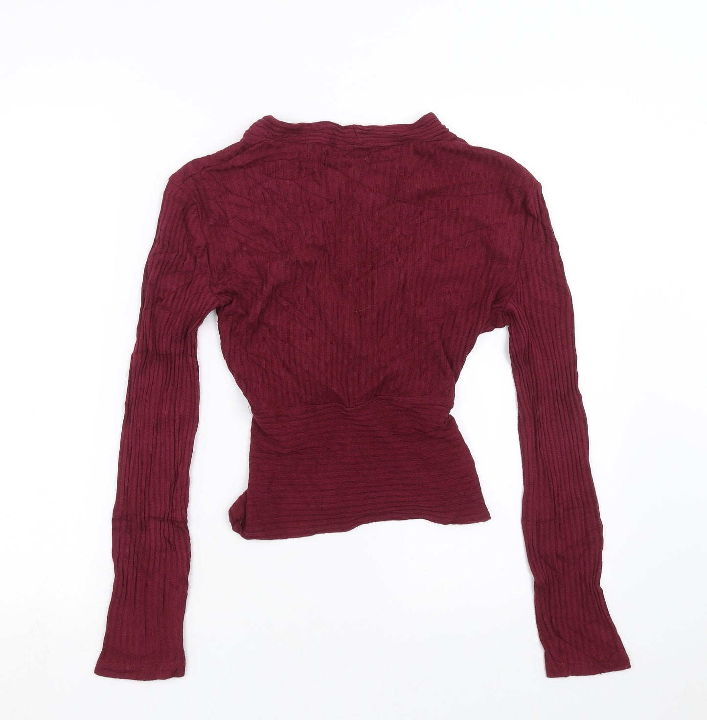 Bershka Womens Purple Striped  Pullover Jumper Size M