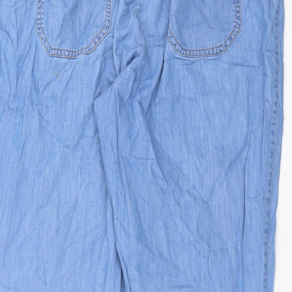 Marks and Spencer Womens Blue  Denim Straight Jeans Size 18 L27 in