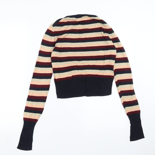 Zara Womens Multicoloured Striped Knit Pullover Jumper Size S