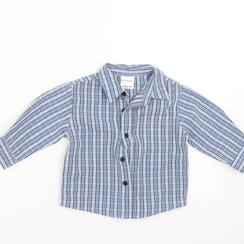Ladybird Baby Blue Check  Basic Button-Up Size 6-9 Months