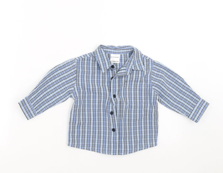 Ladybird Baby Blue Check Basic Button-Up Size 6-9 Months