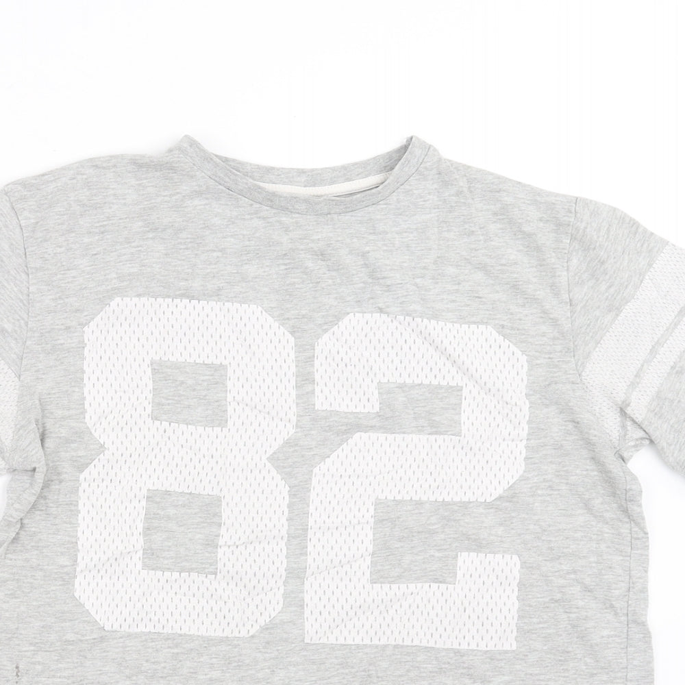 Rebel Girls Grey   Basic T-Shirt Size 12-13 Years  - 82
