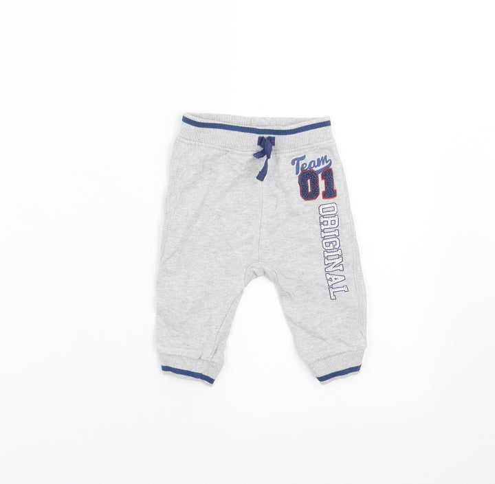 George Baby Grey Jogger Trousers Size 3-6 Months