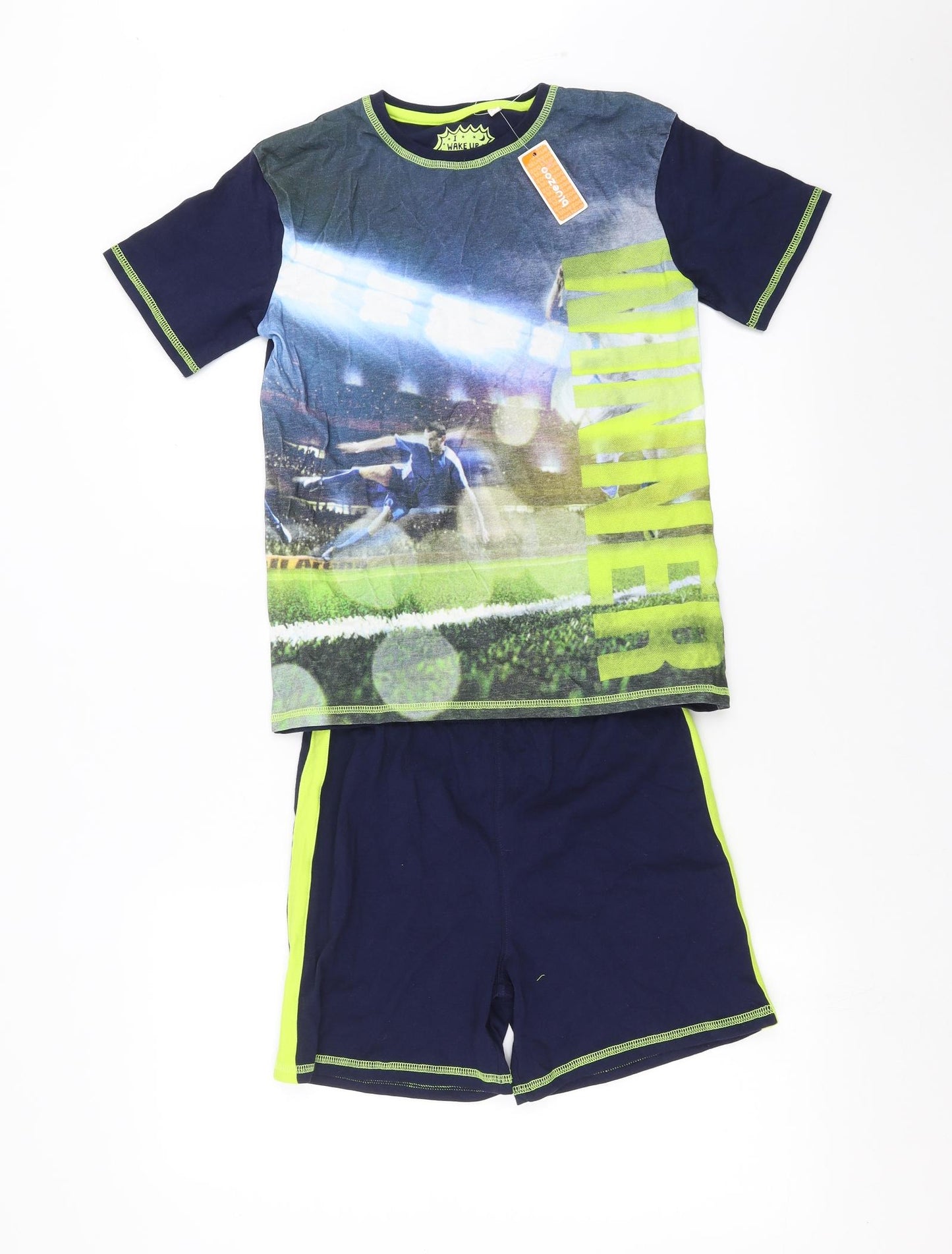 Blue Zoo Boys Blue    Pyjama Set Size 9-10 Years  - football