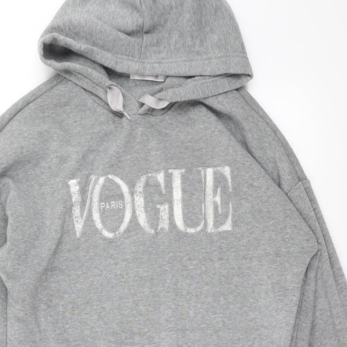 Fashion Womens Grey   Pullover Hoodie Size M  - vogue